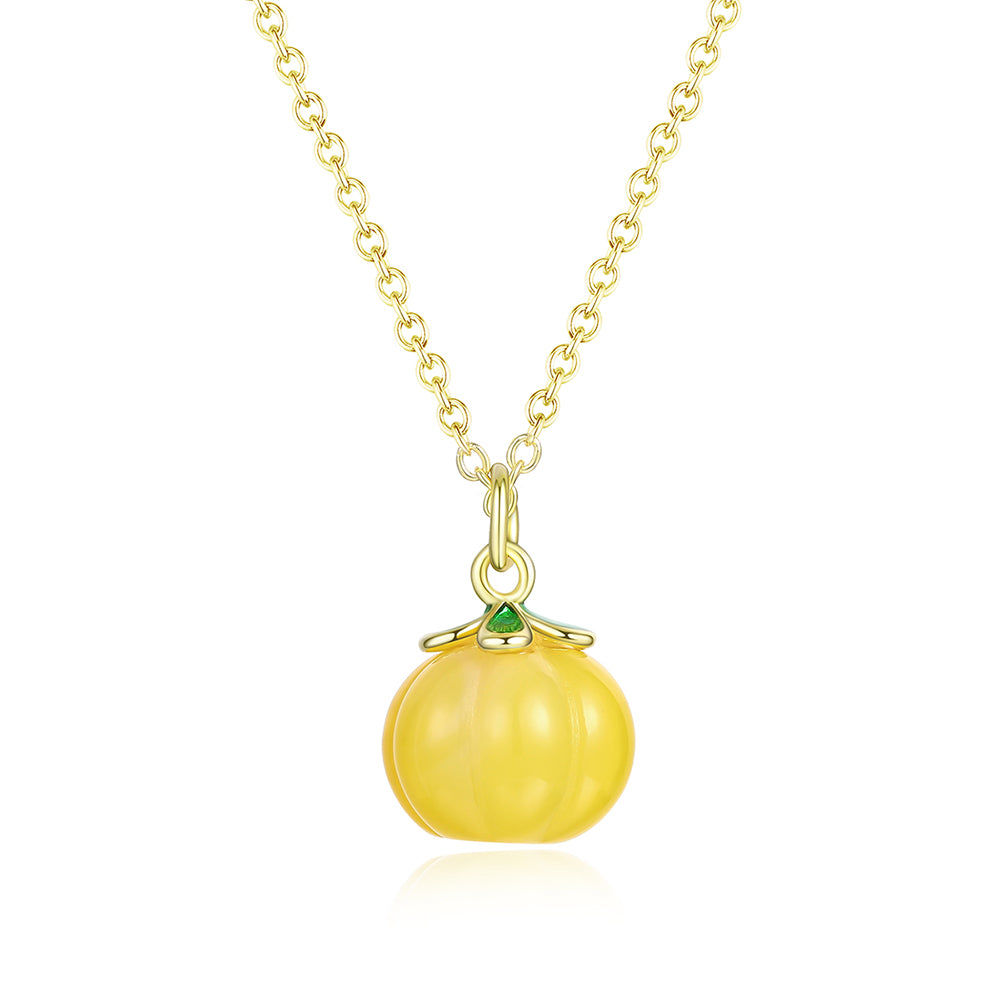 Colier din Aliaj Placat cu Aur ( 10 grame ) cu Cristal Galben Emporia®