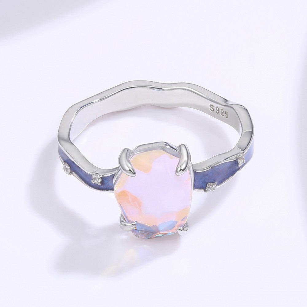 Inel din Aliaj Placat cu Aur cu Cristal Roz Emporia®