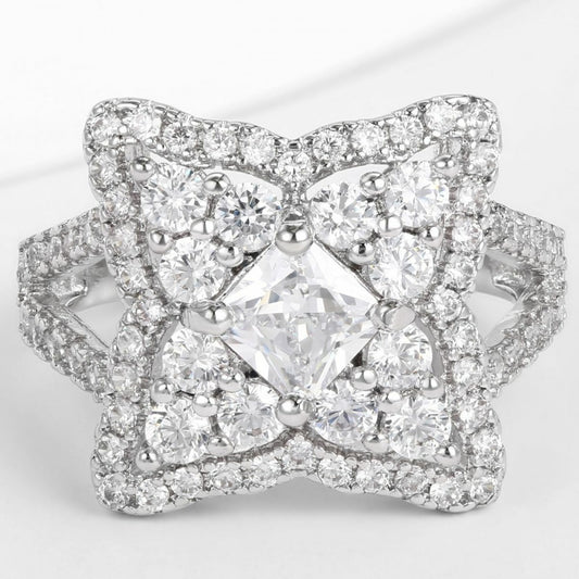 Inel din Aliaj Placat cu Aur cu Cristal Alb Emporia®