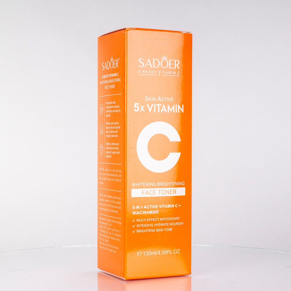 SADOER – 5 tipuri de loțiuni tonice pentru față cu vitamina C, cu efect hidratant și uniformizant