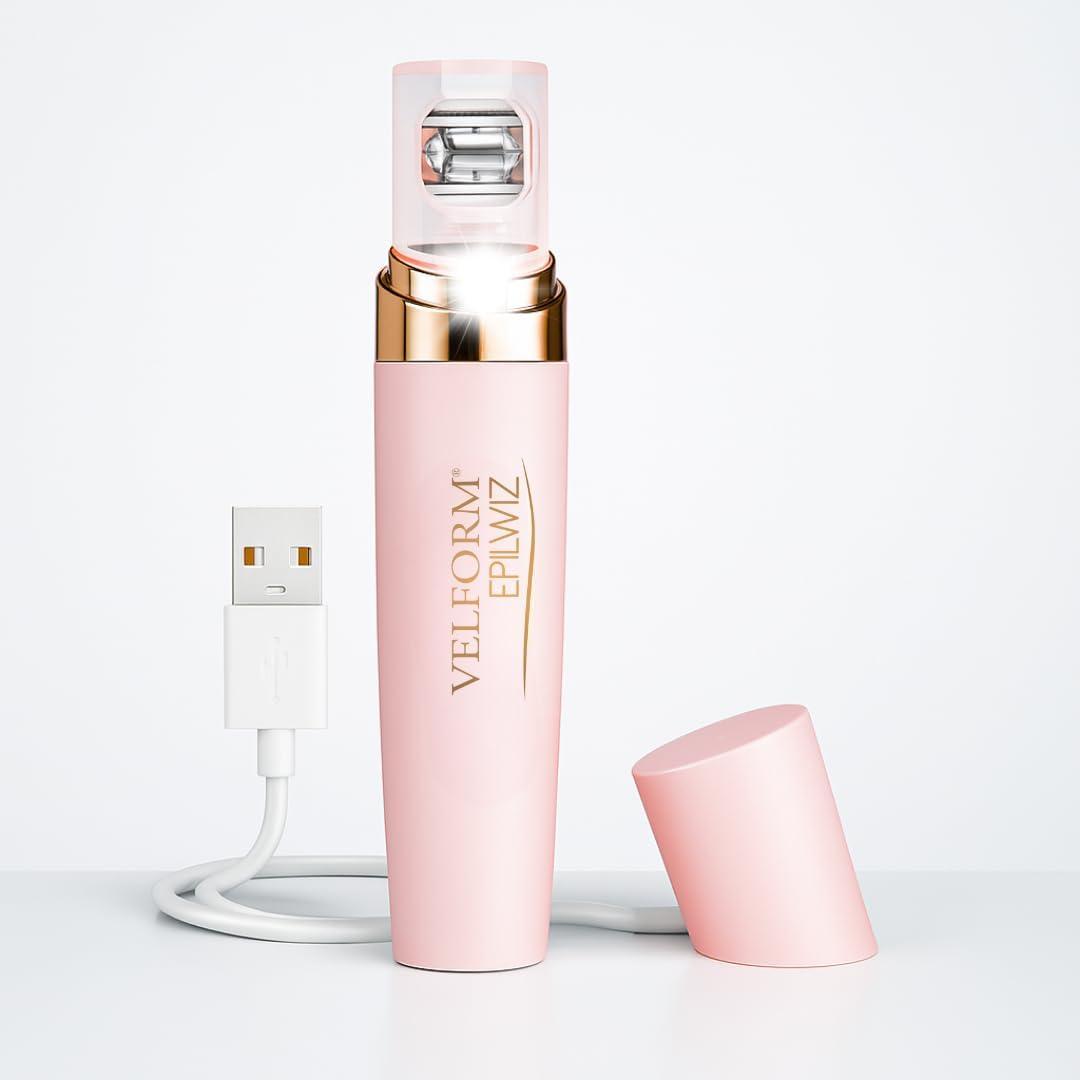 Epilator de precizie Velform Epilwiz, alimentat cu baterii.