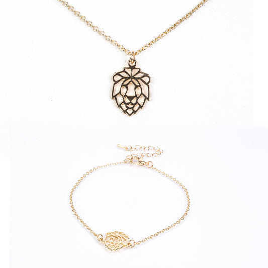 Set din Aliaj Placat cu Aur ( 6.5 grame ) ( Colier+Brățară )