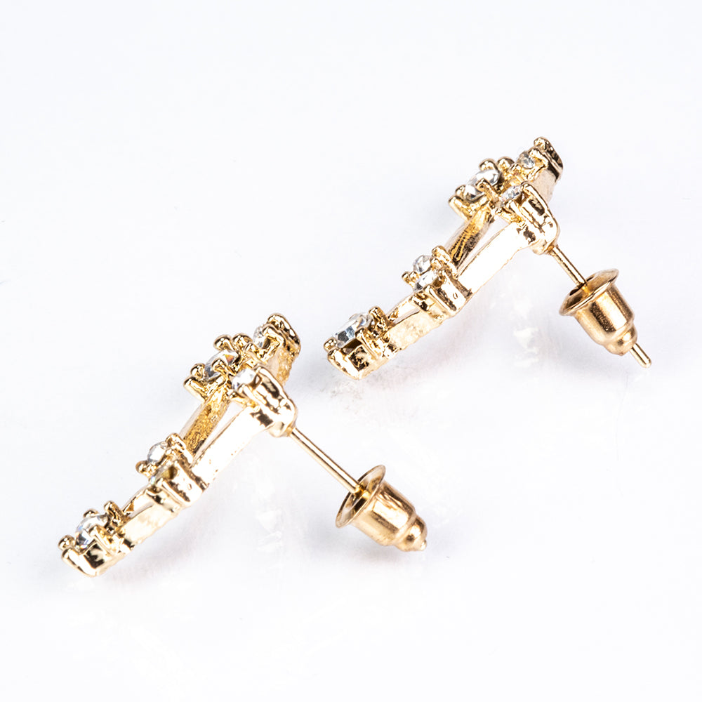 Capricorn Cercei din Aliaj Placat cu Aur ( 29 grame ) cu Cristal Alb Emporia®