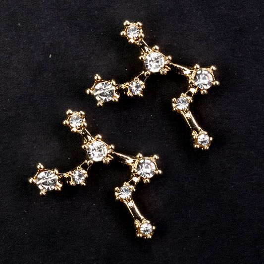 Fecioară Cercei din Aliaj Placat cu Aur ( 29 grame ) cu Cristal Alb Emporia®