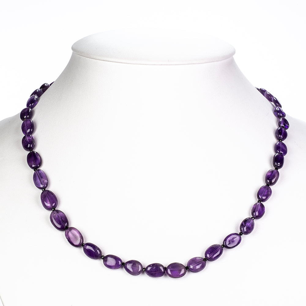 Colier din Pepită ( 35.05 grame ) cu Ametist și Spinel Negru 175.24 Carate