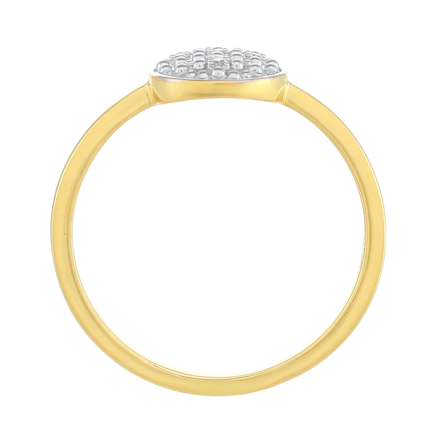 Inel din Argint 925 Placat cu Aur ( 1.57 grame ) cu Diamant Alb 0.02 Carate