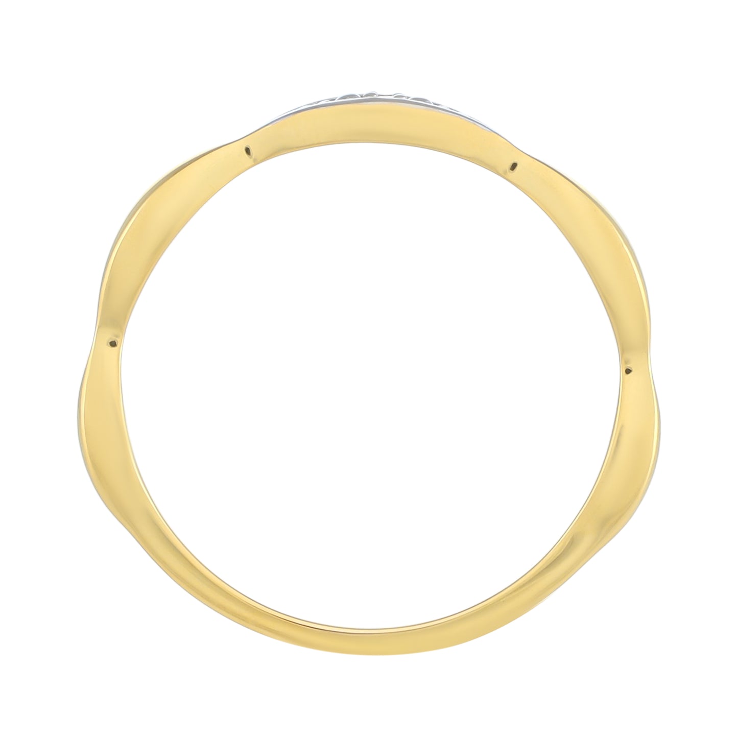 Inel din Argint 925 Placat cu Aur ( 1.68 grame ) cu Diamant Alb 0.01 Carate