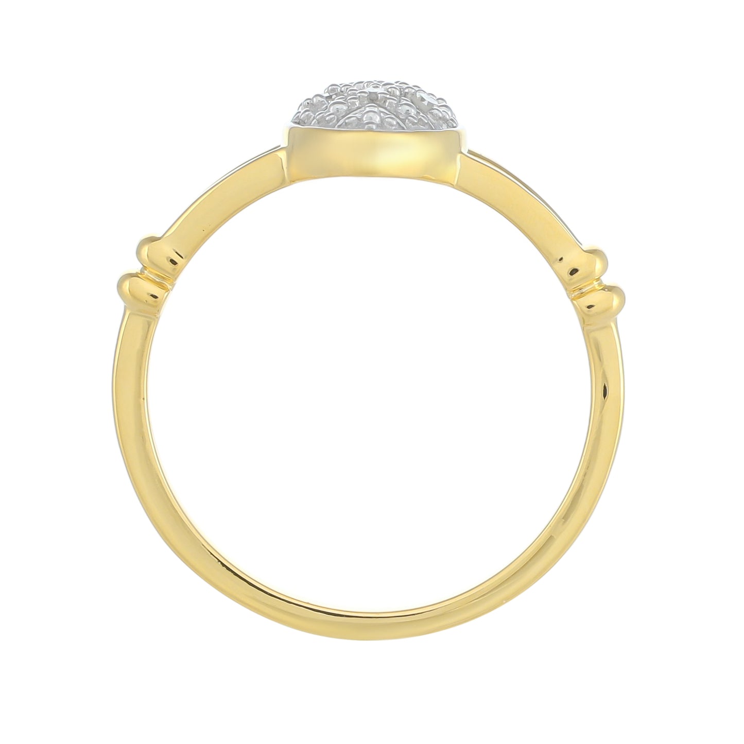 Inel din Argint 925 Placat cu Aur ( 2.02 grame ) cu Diamant Alb 0.04 Carate