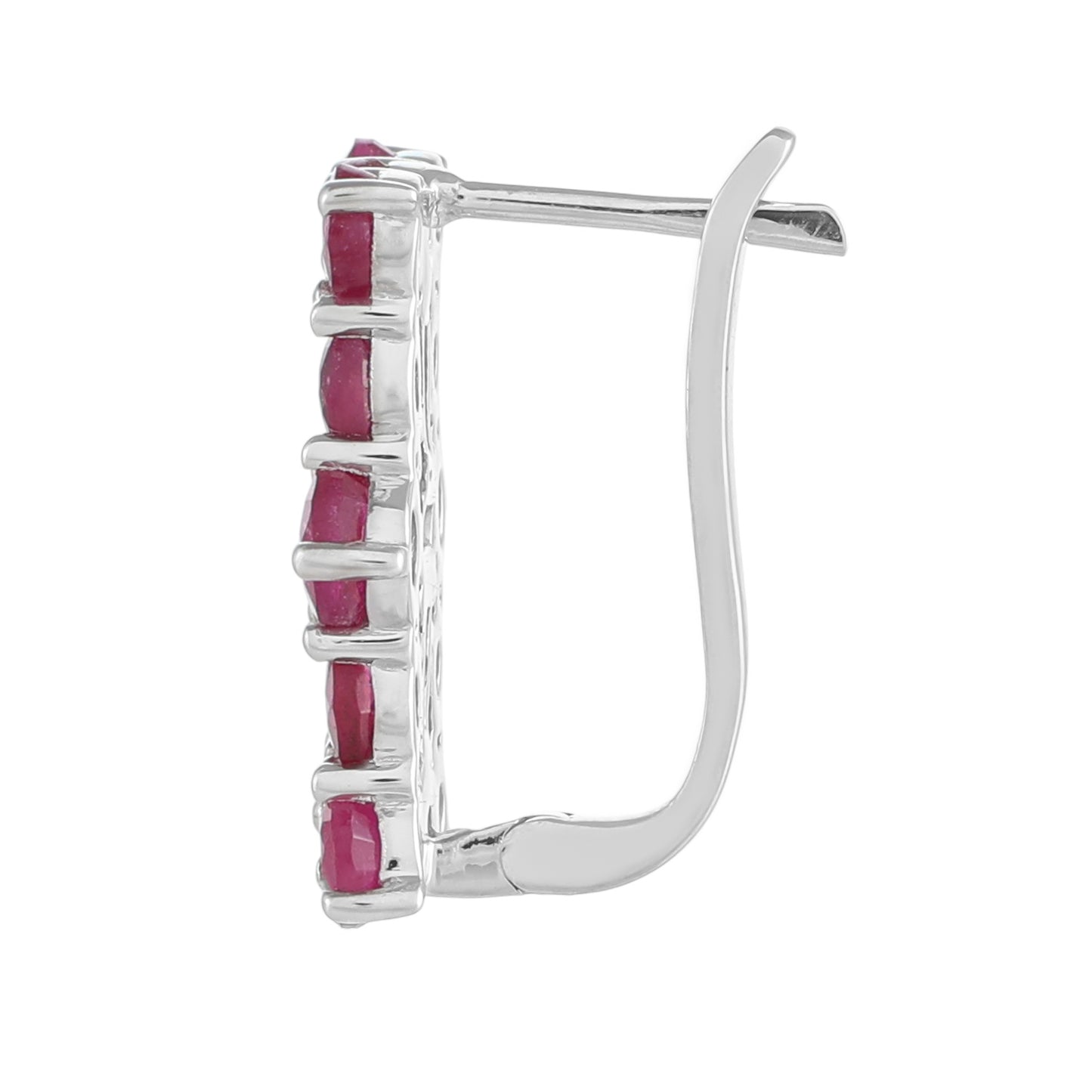 Cercei din Argint 925 ( 3.36 grame ) cu Rubin Thailandez 6.06 Carate