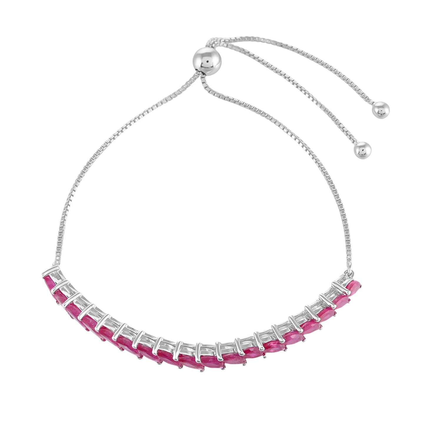 Brățară din Argint 925 ( 5.2 grame ) cu Rubin Thailandez 6.68 Carate