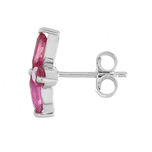 Cercei din Argint 925 ( 1.85 grame ) cu Rubin Thailandez 2.76 Carate