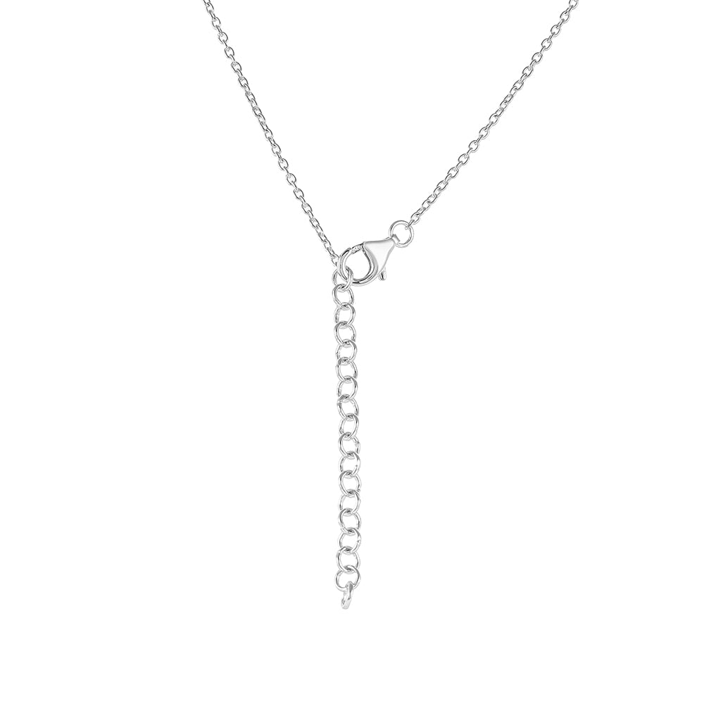 Colier din Argint 925 ( 4.97 grame ) cu Cromdiopsid și Topaz Alb 2.01 Carate