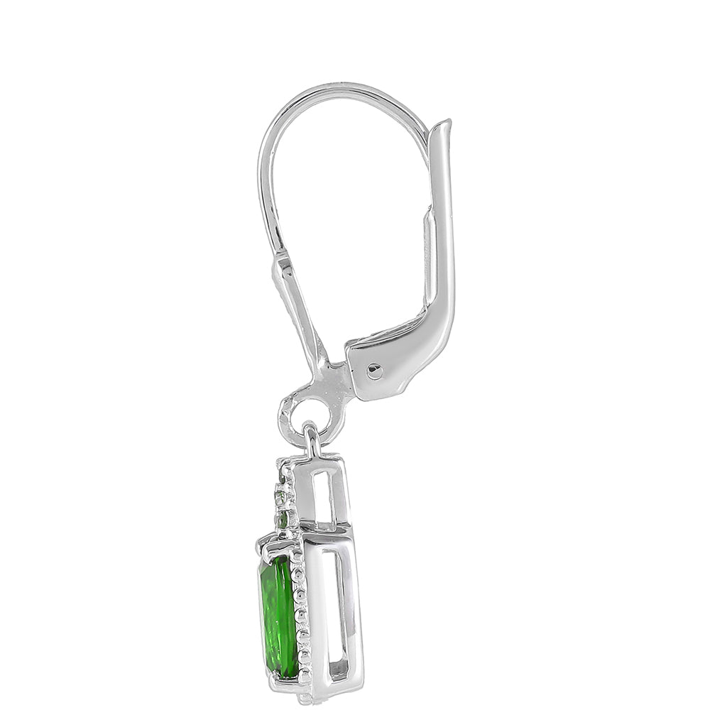 Cercei din Argint 925 ( 2.2 grame ) cu Cromdiopsid 1.68 Carate