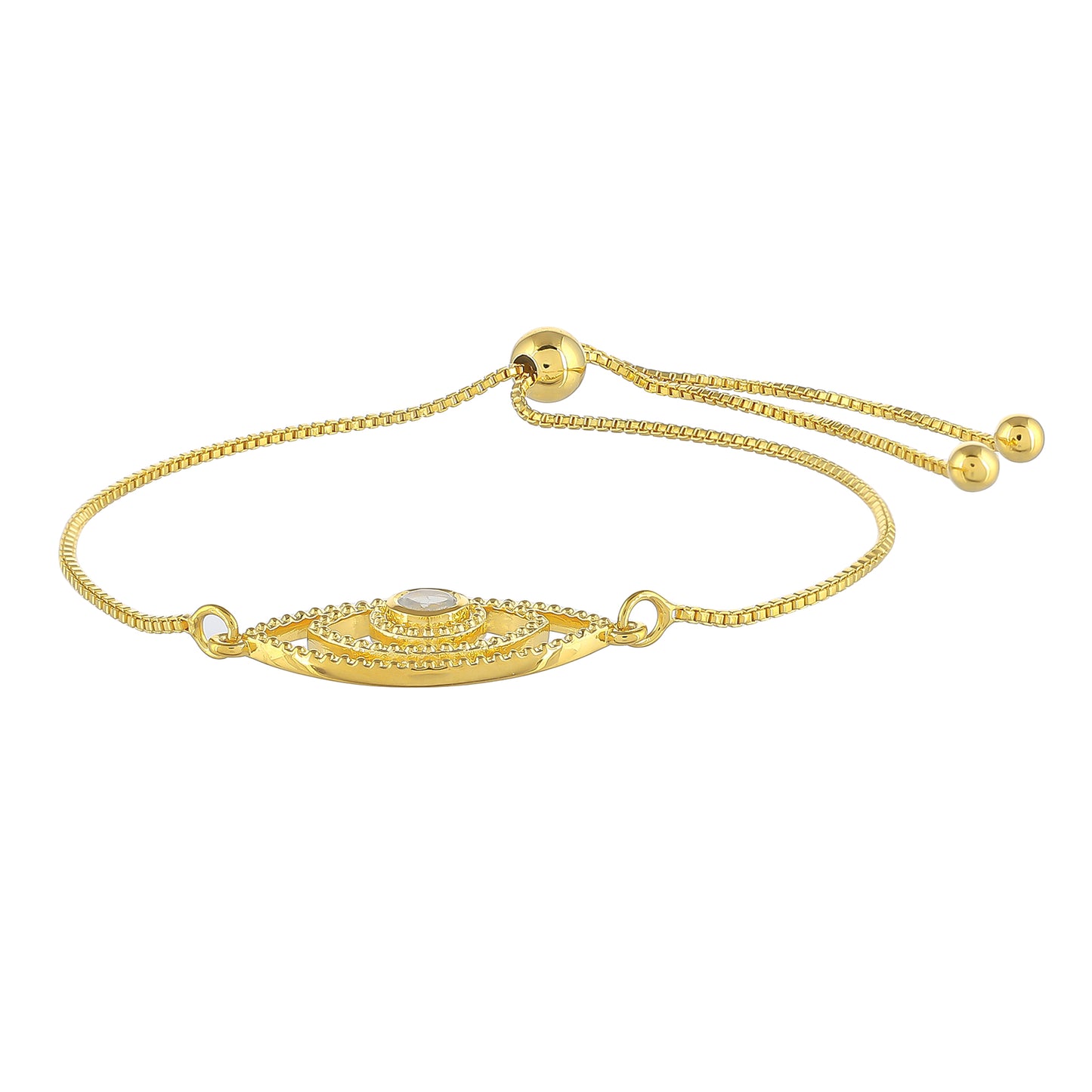 Brățară din Argint 925 Placat cu Aur ( 4.31 grame ) cu Piatra Lunii Curcubeu 0.25 Carate