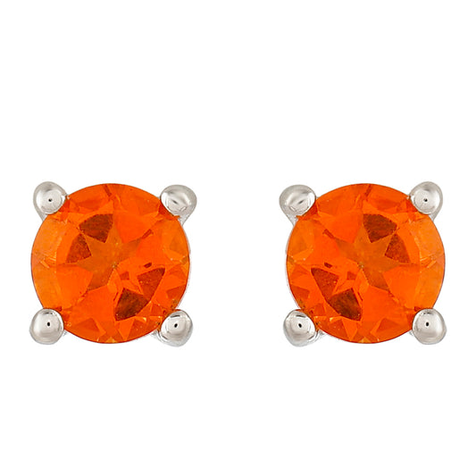 Cercei din Argint 925 ( 0.96 grame ) cu Cuarț Padparadscha 0.63 Carate