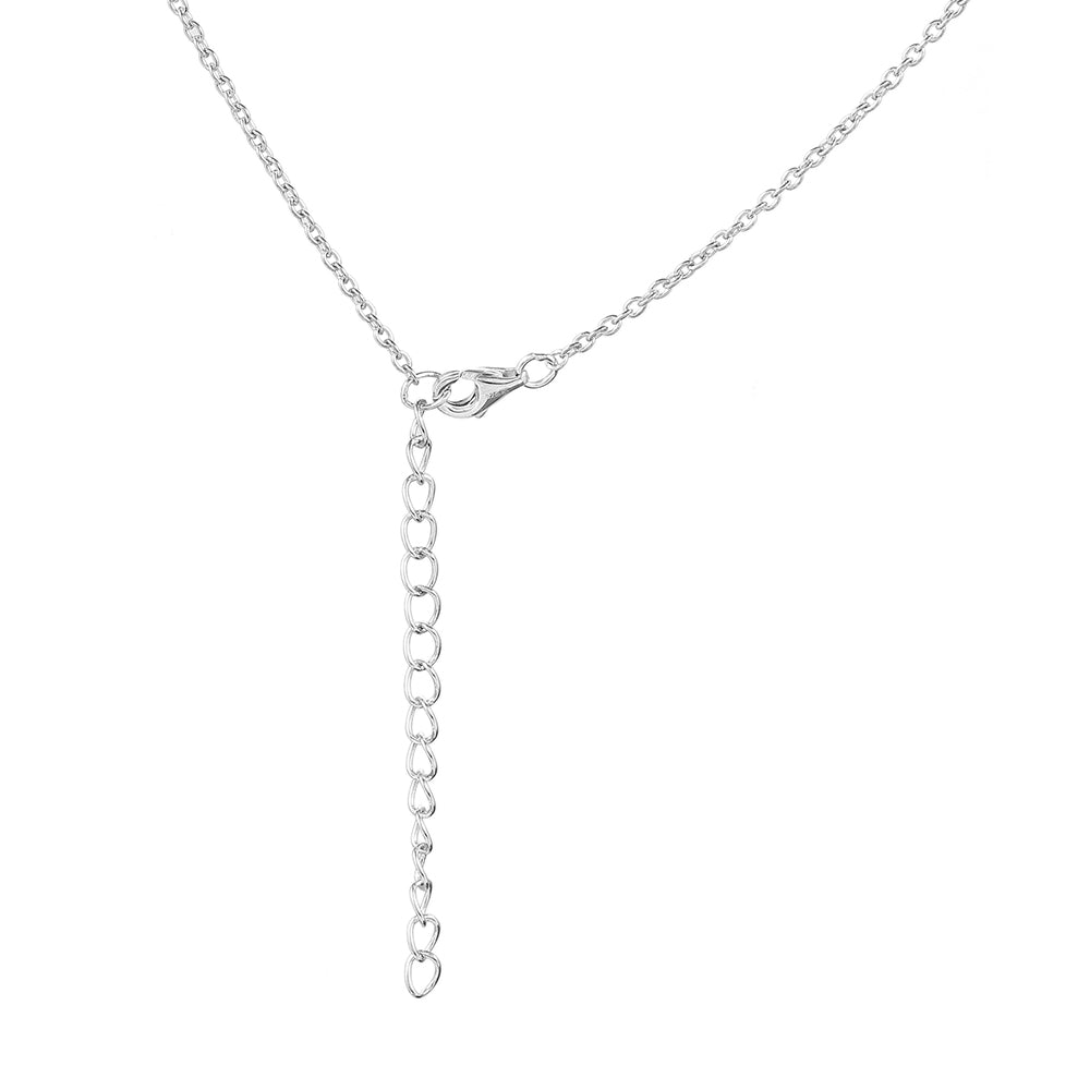 Colier din Argint 925 ( 8.13 grame ) cu Safir Thailandez și Topaz Alb 10.15 Carate