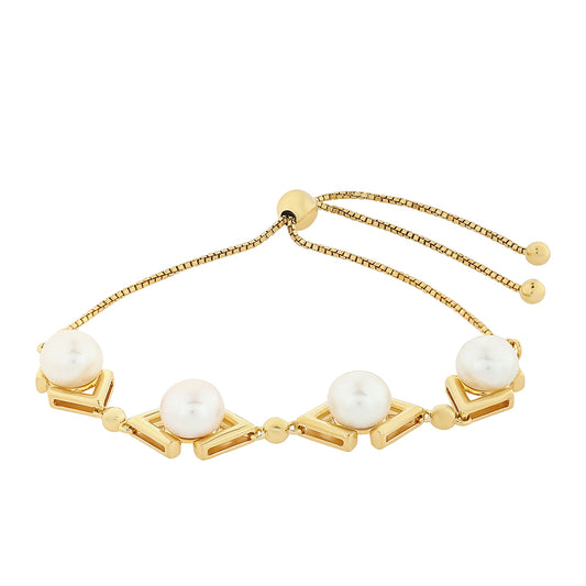 Brățară din Argint 925 Placat cu Aur ( 6.94 grame ) cu Perlă de Cultură 11.49 Carate