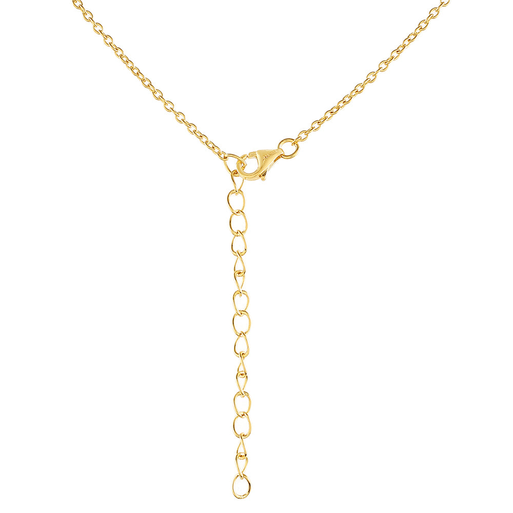 Colier din Argint 925 Placat cu Aur ( 3.3 grame ) cu Perlă de Cultură și Topaz Alb 6.38 Carate