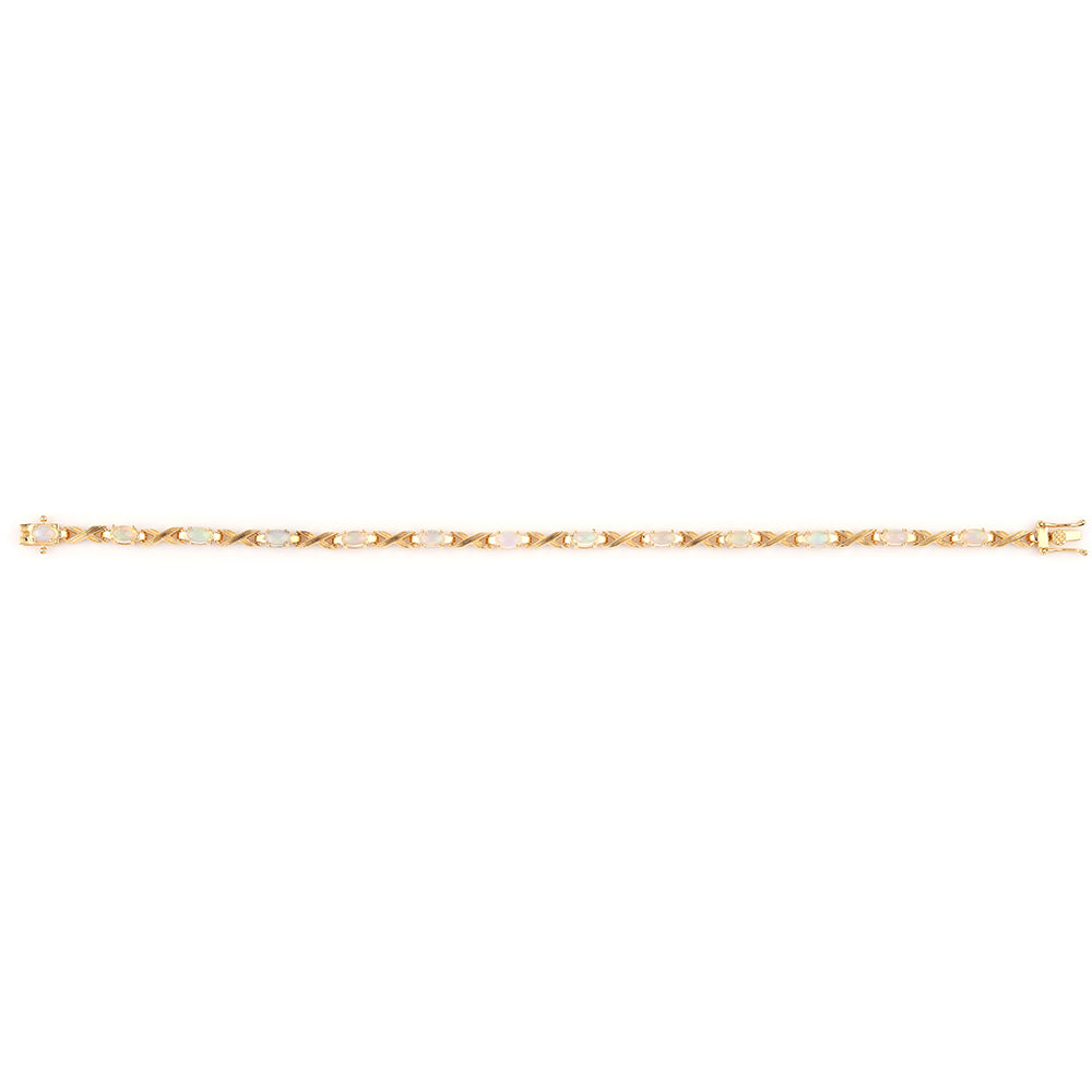 Brățară din Argint 925 Placat cu Aur ( 8.54 grame ) cu Opal Etiopian Lega Dembi 1.92 Carate