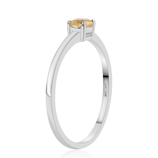 Inel din Argint 925 ( 1.51 grame ) cu Citrin 0.25 Carate