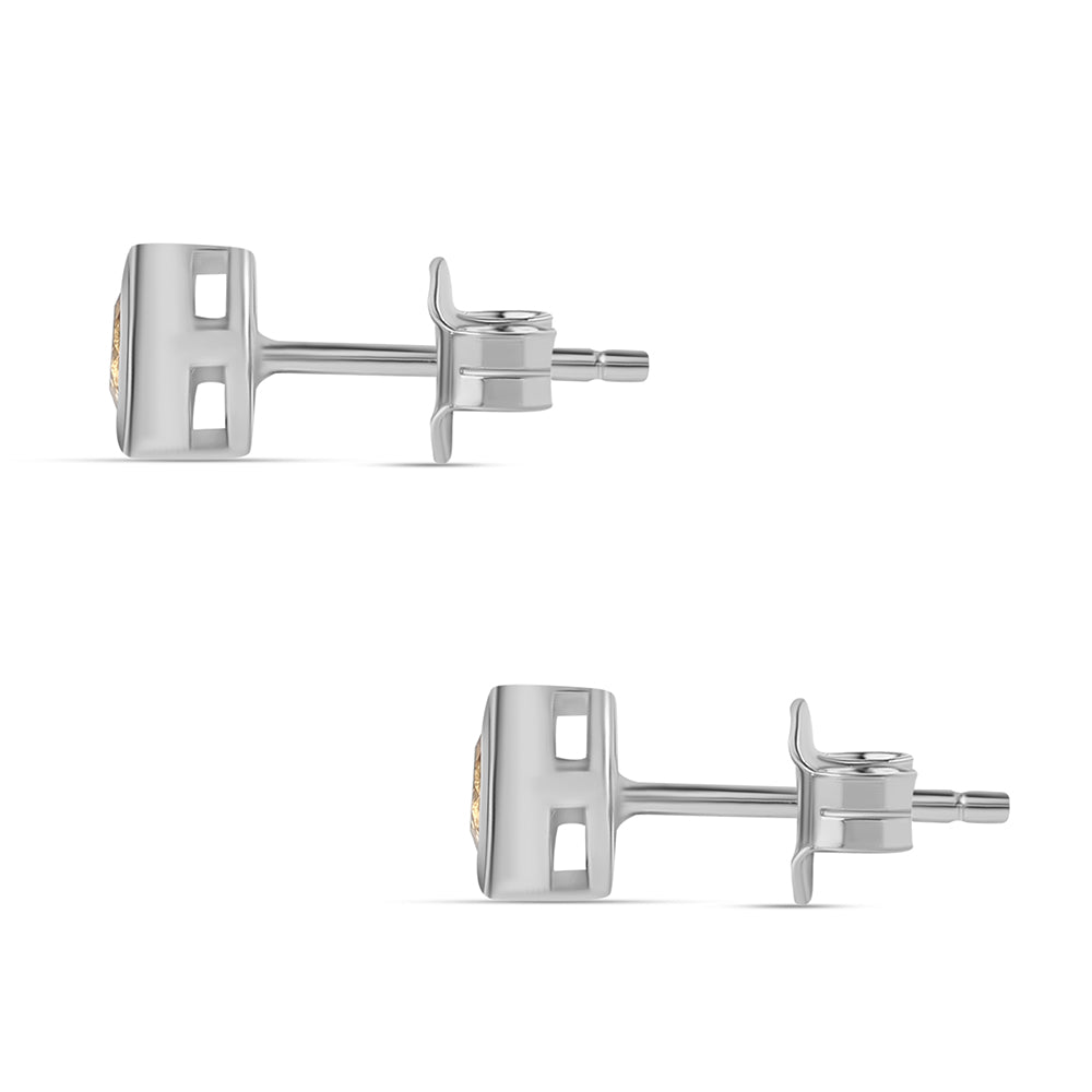 Cercei din Argint 925 ( 1.24 grame ) cu Citrin 0.5 Carate