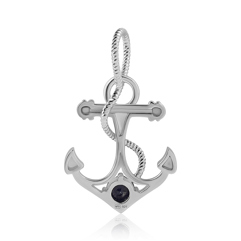 Pandantiv din Argint 925 ( 4.08 grame ) cu Safir Albastru Australian 0.9 Carate