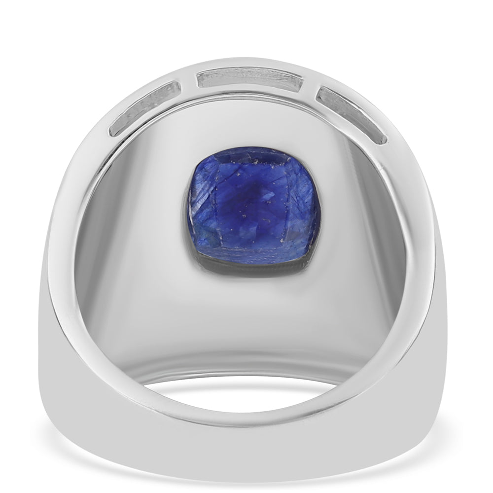 Inel din Argint 925 ( 10.99 grame ) cu Safir Albastru Australian 6.6 Carate