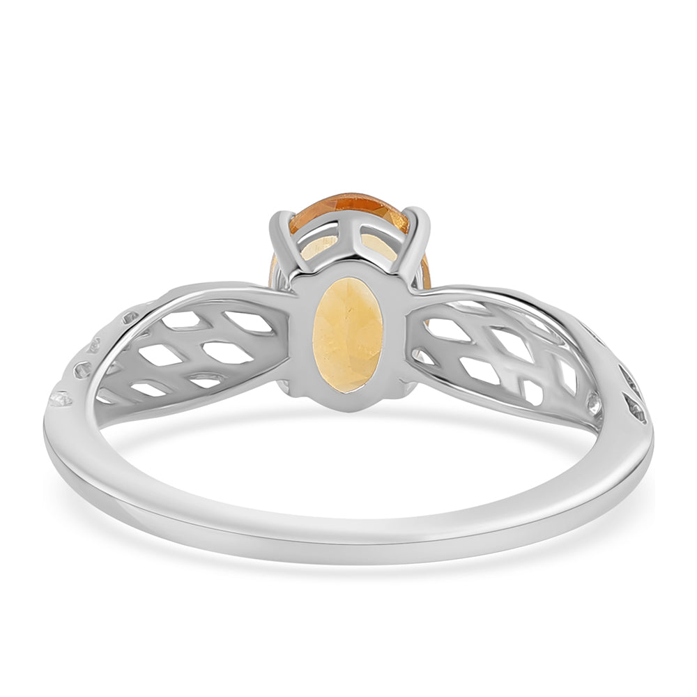 Inel din Argint 925 ( 1.76 grame ) cu Citrin 1.11 Carate