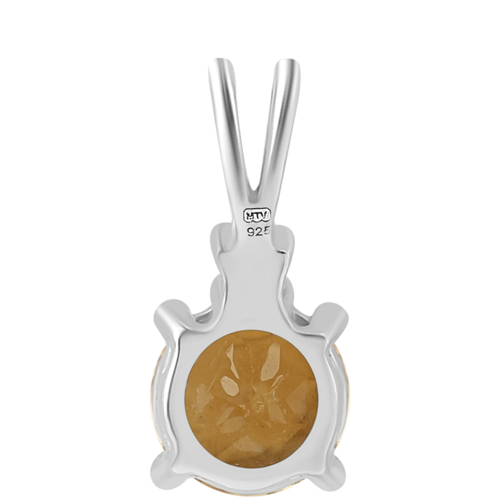 Pandantiv din Argint 925 ( 0.58 grame ) cu Citrin și Topaz Alb 0.79 Carate