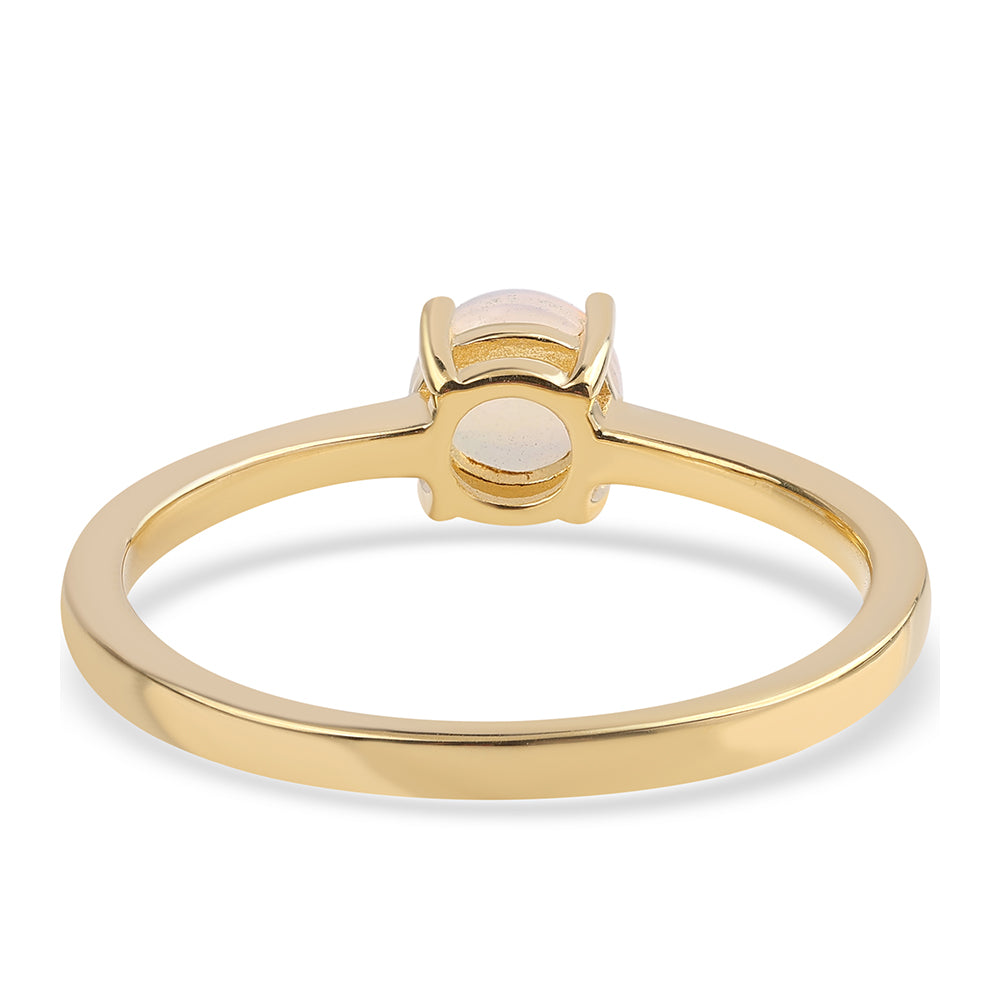 Inel din Argint 925 Placat cu Aur ( 1.68 grame ) cu Opal Etiopian Lega Dembi 0.32 Carate