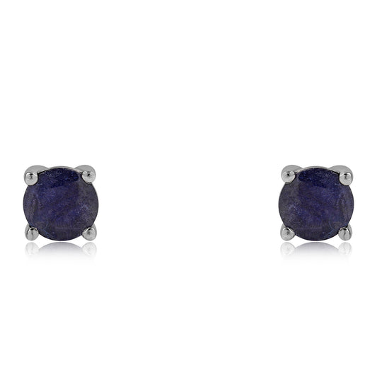 Cercei din Argint 925 ( 0.79 grame ) cu Safir Albastru Australian 1.6 Carate