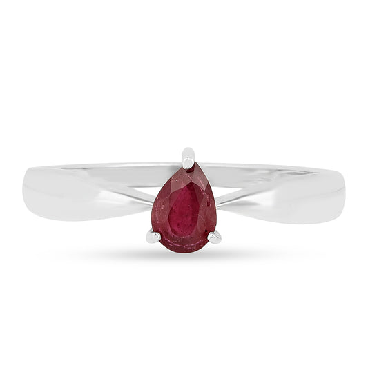 Inel din Argint 925 ( 1.4 grame ) cu Rubin Thailandez 0.52 Carate
