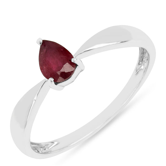 Inel din Argint 925 ( 1.4 grame ) cu Rubin Thailandez 0.52 Carate