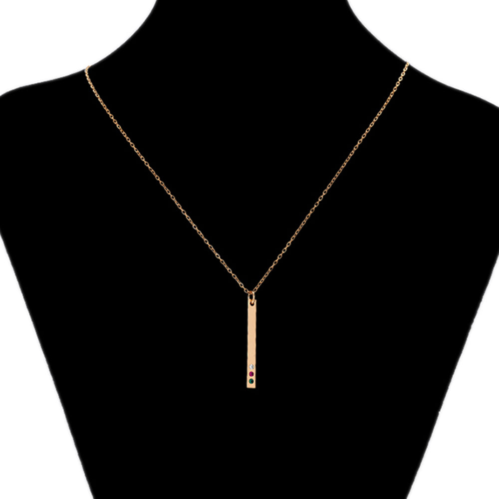 Colier din Aliaj Placat cu Aur cu Cristal Roșu Emporia® și Cristal Verde Emporia® ( Colier+Pandantiv )