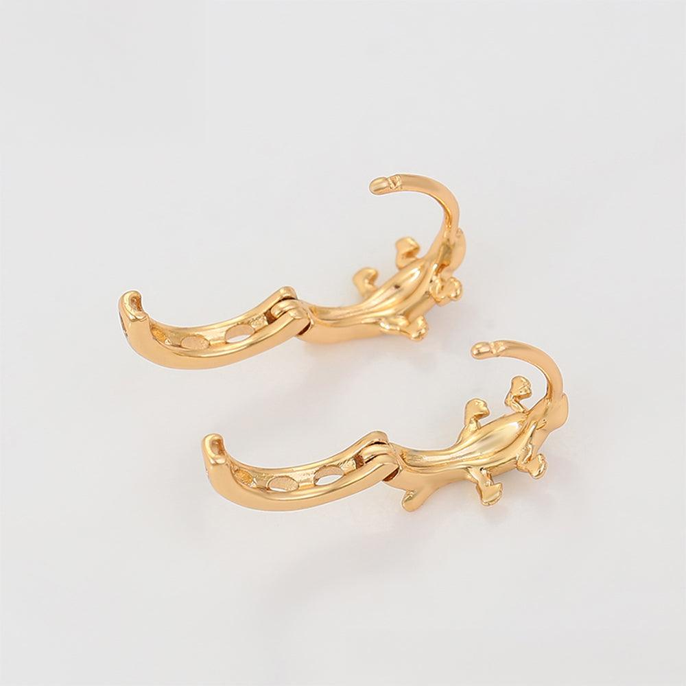 Cercei din Aliaj Placat cu Aur cu Cristal Alb Emporia®