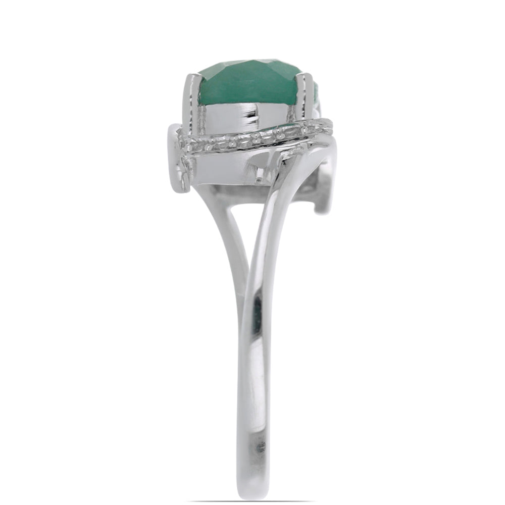 Inel din Argint 925 ( 3.29 grame ) cu Grandidierit Anosy și Topaz Alb 2.87 Carate