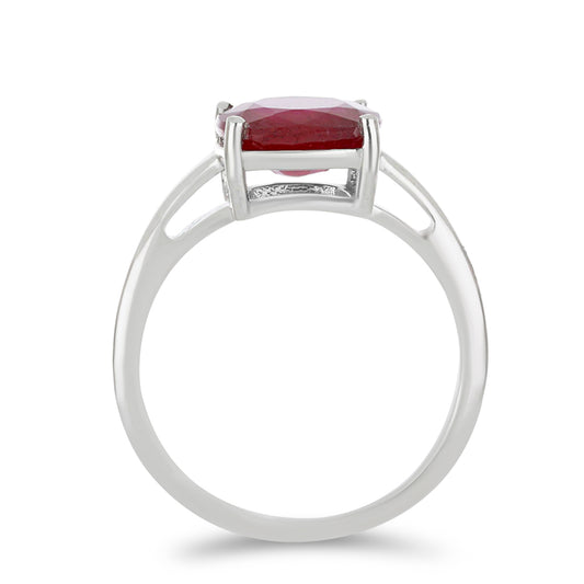 Inel din Argint 925 ( 2.09 grame ) cu Rubin Malagasy 4 Carate