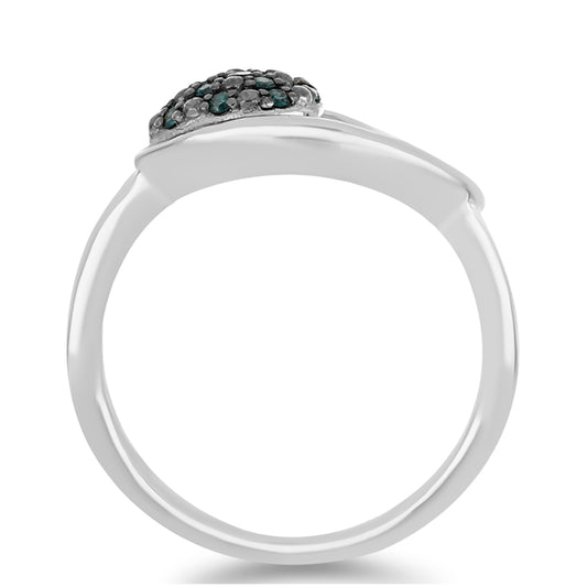 Inel din Argint 925 ( 2.98 grame ) cu Diamant Albastru 0.1 Carate