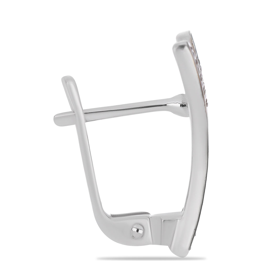 Cercei din Argint 925 ( 2.99 grame ) cu Diamant Verde 0.18 Carate