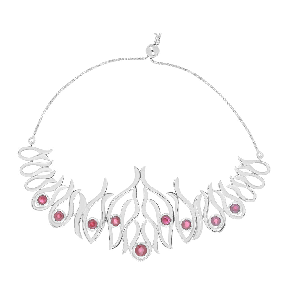 Brățară din Argint 925 ( 21.15 grame ) cu Rubin Malagasy 4.07 Carate