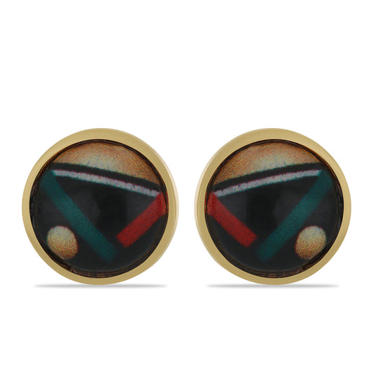 Cercei din Argint 925 Placat cu Aur ( 3.73 grame ) cu Email