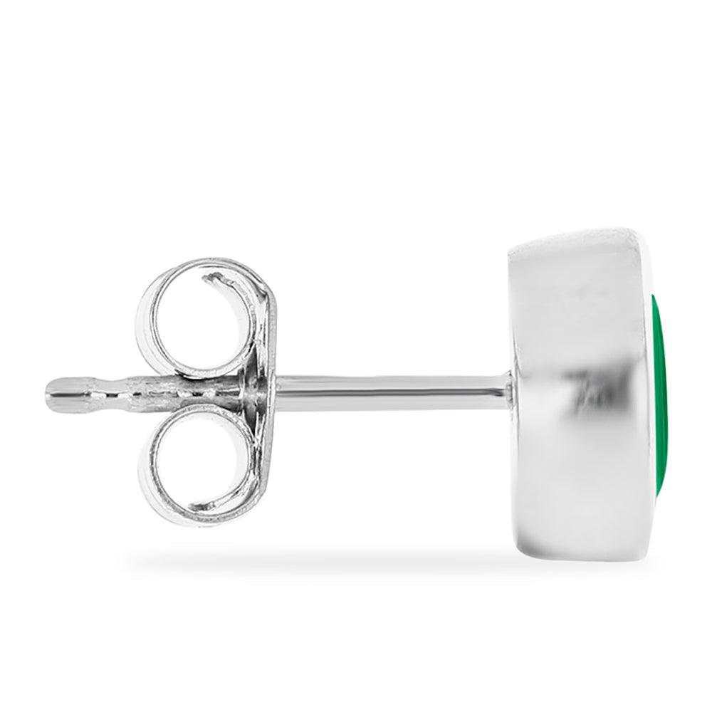 Cercei din Argint 925 ( 2.12 grame ) cu Smarald Brazilian 1.46 Carate