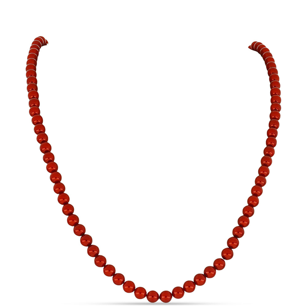 Colier din Pepită ( 32.95 grame ) cu Perlă de apă dulce roșie 164.75 Carate