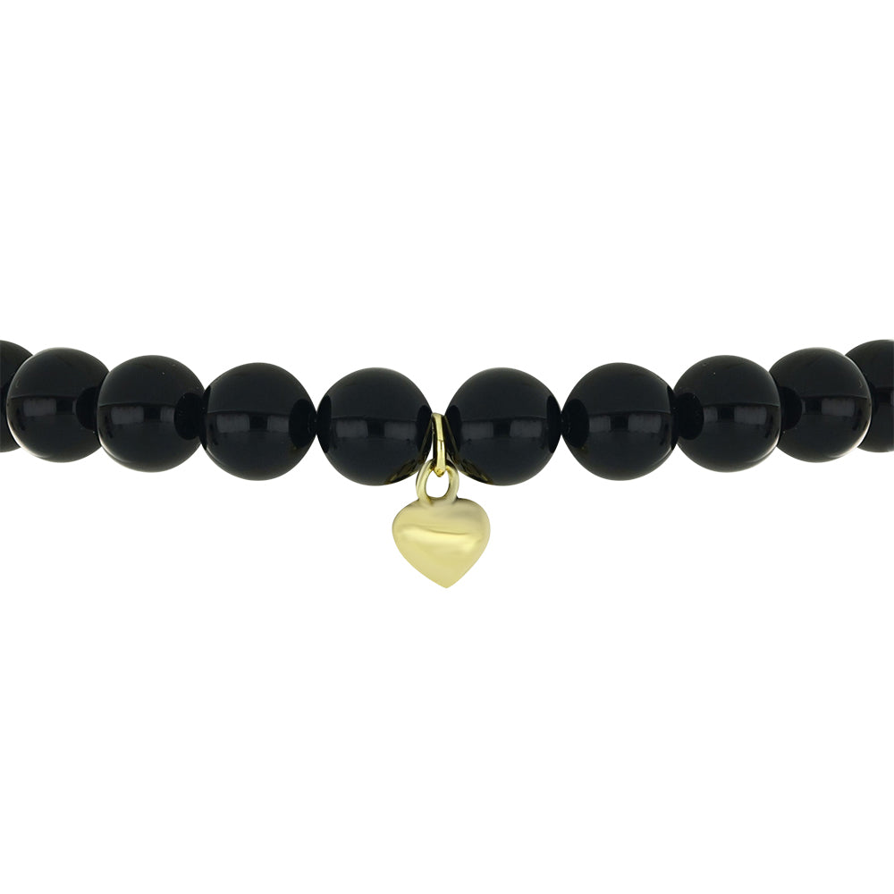 Brățară din Argint 925 Placat cu Aur ( 0.49 grame ) cu Onix Negru 85.61 Carate
