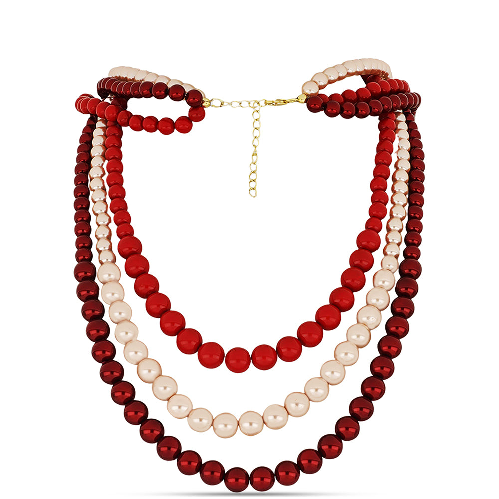 Colier din Argint 925 Placat cu Aur ( 1 grame ) cu Perlă Piersică 434.19 Carate