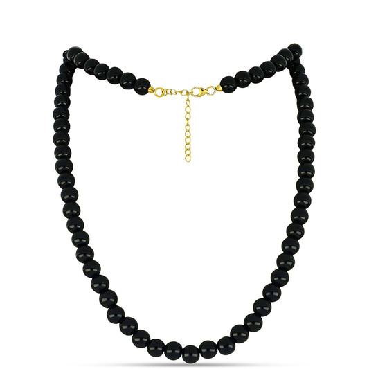 Colier din Argint 925 Placat cu Aur ( 1.03 grame ) cu Onix Negru Suwar 208.53 Carate