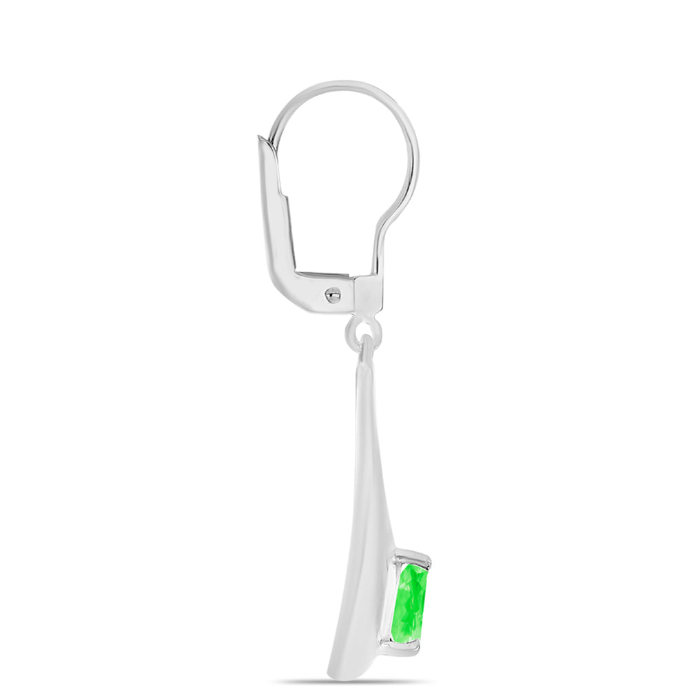 Cercei din Argint 925 ( 3.25 grame ) cu Opal Hialit 0.62 Carate