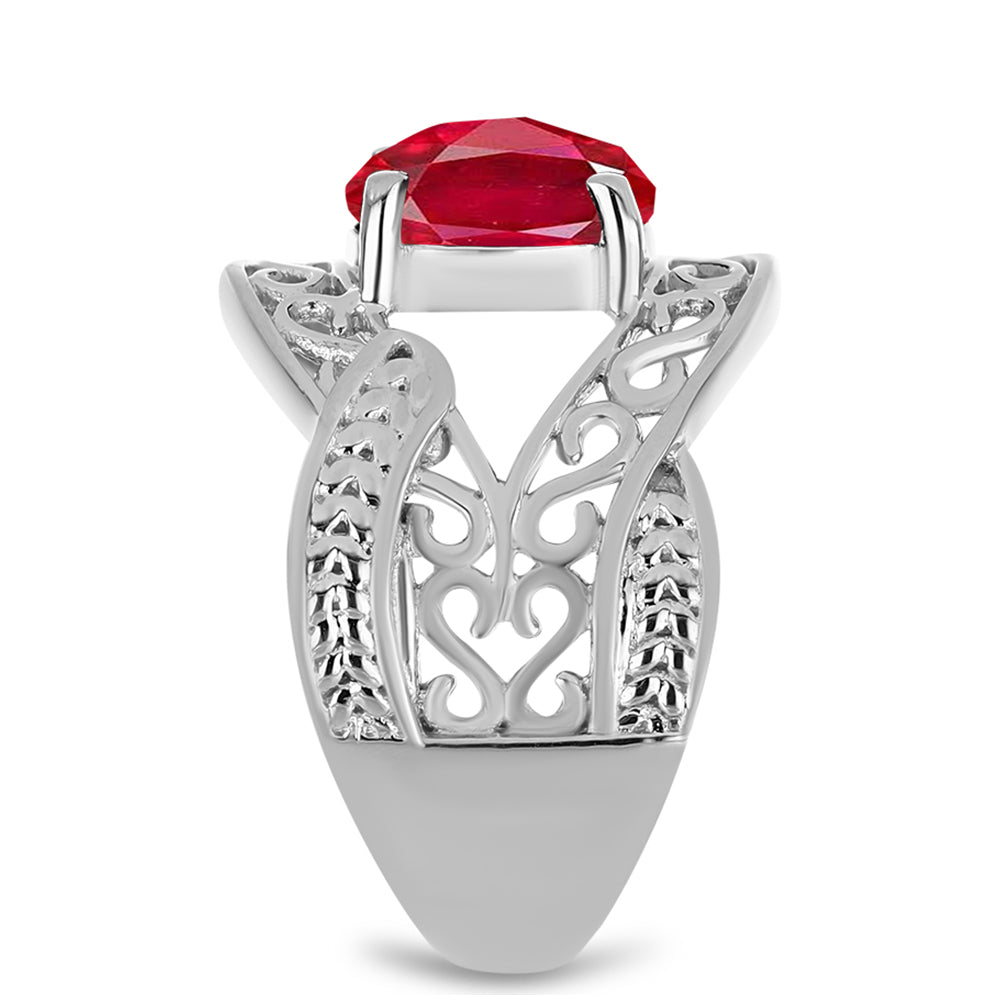 Inel din Argint 925 ( 5.49 grame ) cu Agat Roșu 2.6 Carate