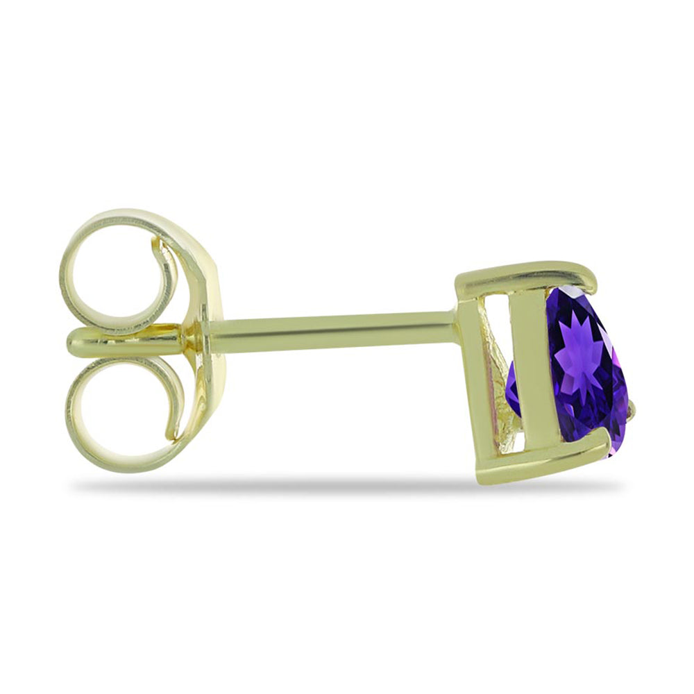 Cercei din Argint 925 Placat cu Aur ( 0.88 grame ) cu Ametist Marocan 0.79 Carate