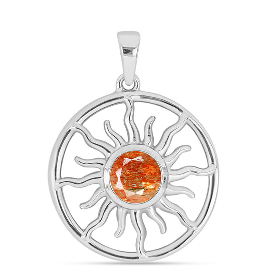 Pandantiv din Argint 925 ( 2.99 grame ) cu Piatra Soarelui Oregon 0.71 Carate